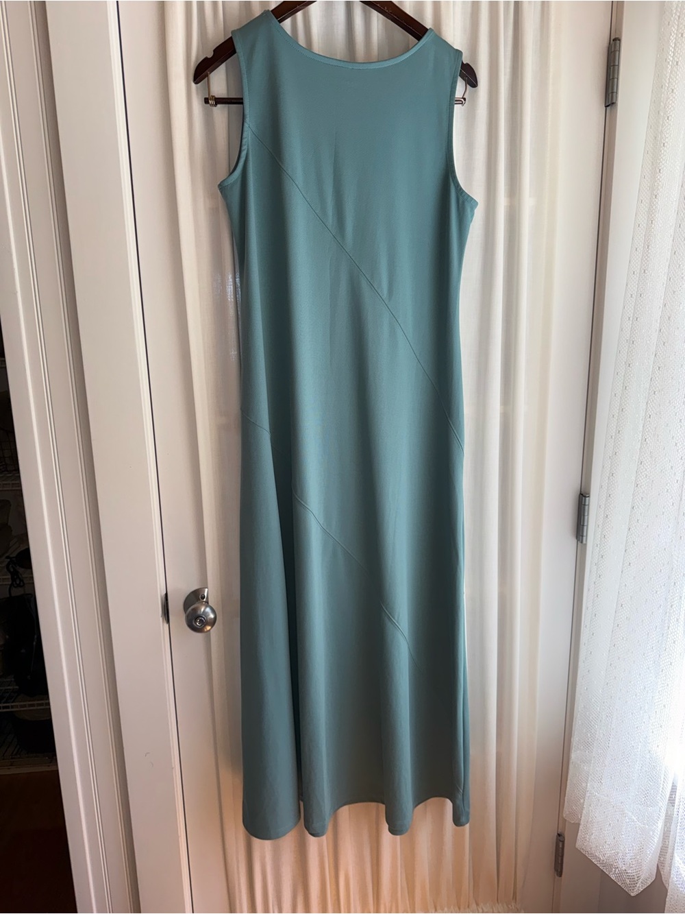 Coldwater Creek Teal Blue Sleeveless Maxi Dress - Picture 9 of 9